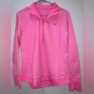 Vineyard Vines Pink Performance Quarter Zip